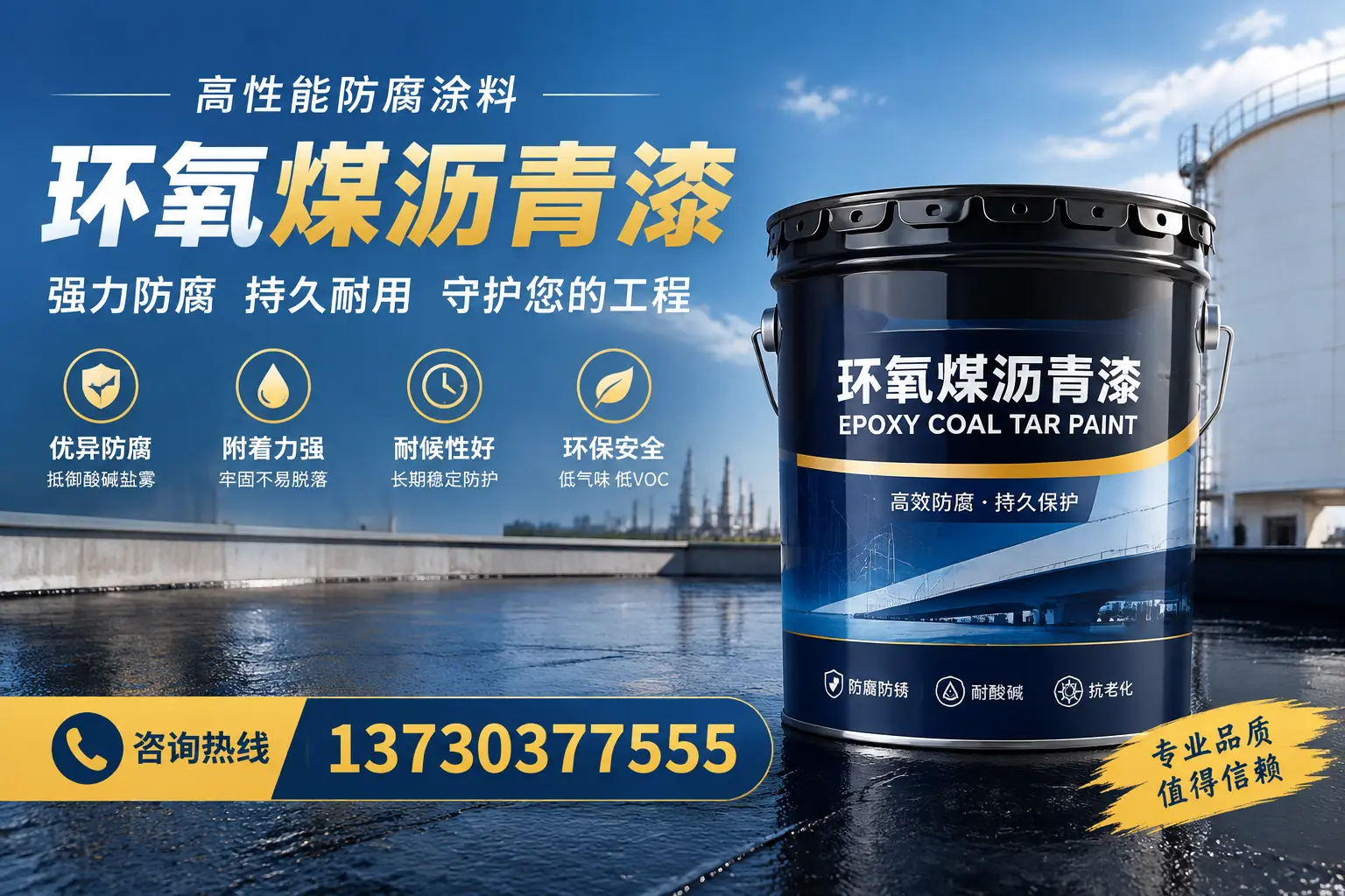 环氧煤沥青漆的耐久性分析，适合大箐山的使用场景